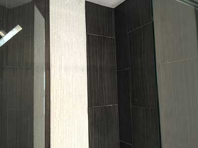 Porcelain wall bathroom tiles installed by TLC Tile Pros Tampa