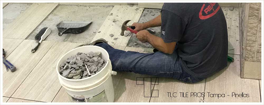 Tile removal by TLC Tile Pros Tampa